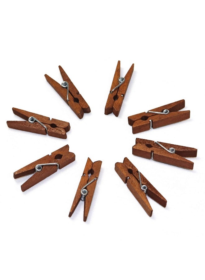 Millennial Essentials Mini Natural Wooden Clothespins with Jute Twine, 100pcs, 1.4 Inch Photo Paper Peg Pin Craft Clips with 320ft Natural Twine for Scrapbooking, Arts & Crafts, Hanging Photos (Rustic Brown) - Image 5